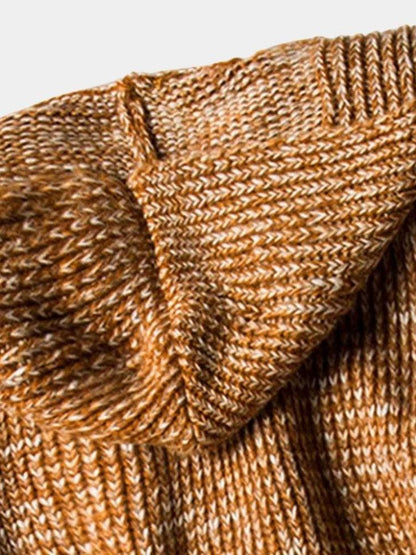 Henry | Brown Hooded Knit Cardigan