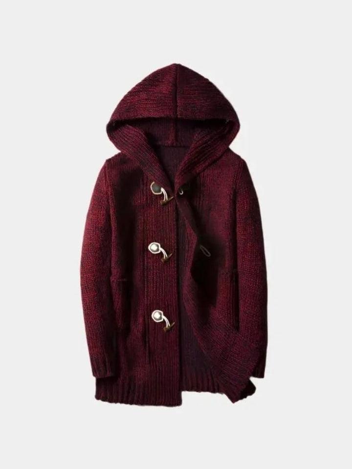 Henry | Brown Hooded Knit Cardigan