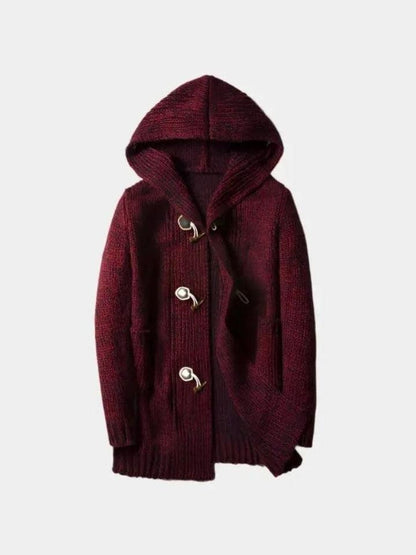 Henry | Brown Hooded Knit Cardigan