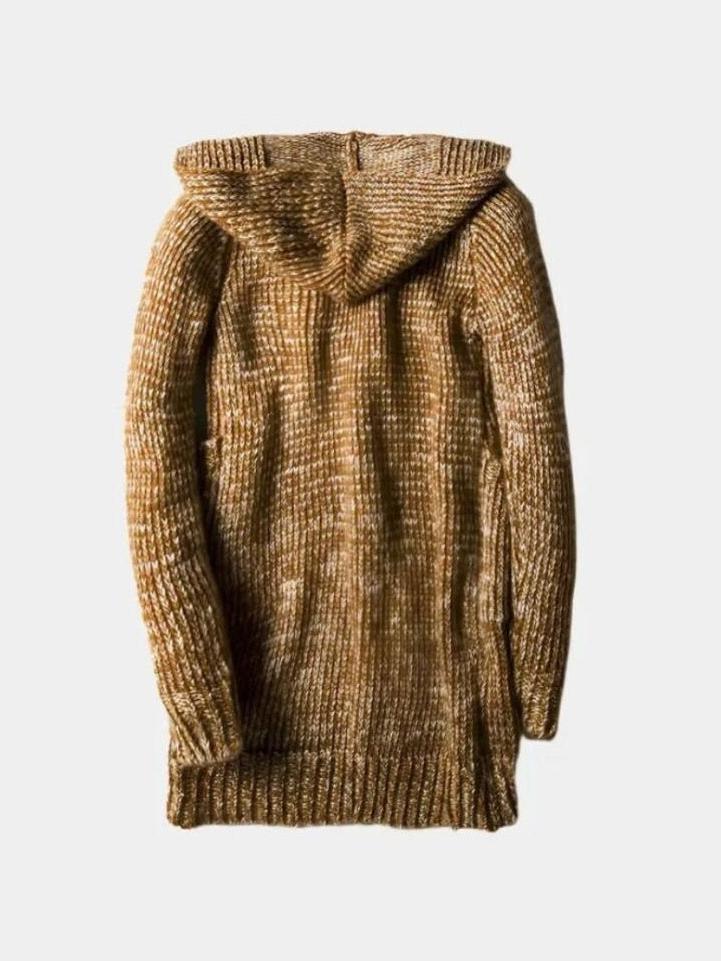 Henry | Brown Hooded Knit Cardigan