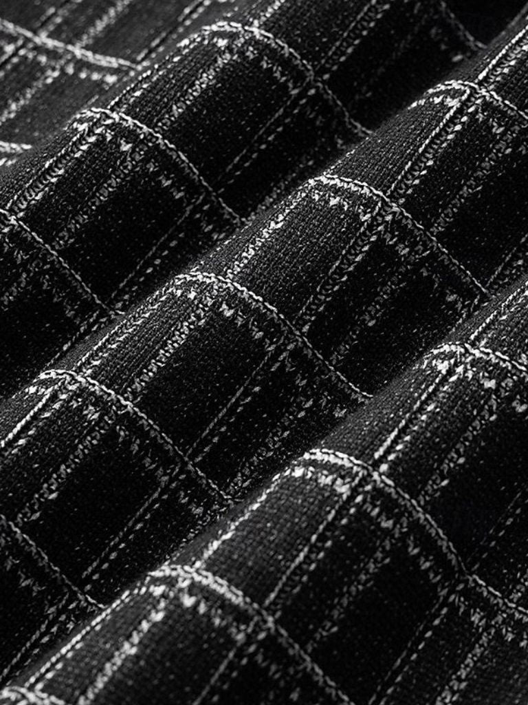 Harold | Black Textured Knit Polo