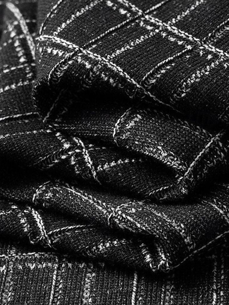 Harold | Black Textured Knit Polo