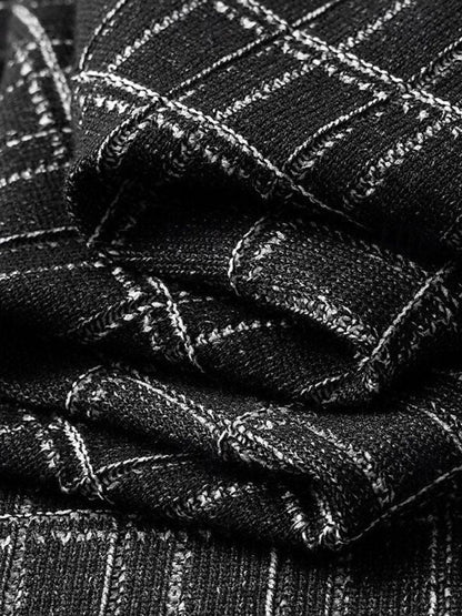 Harold | Black Textured Knit Polo