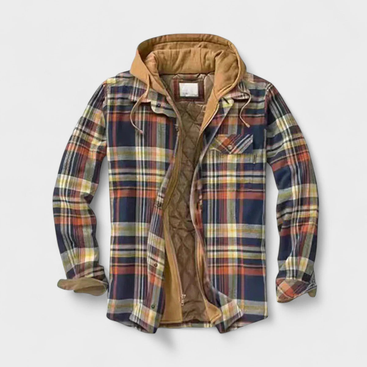 Oliver | Blue Checked Hooded Jacket