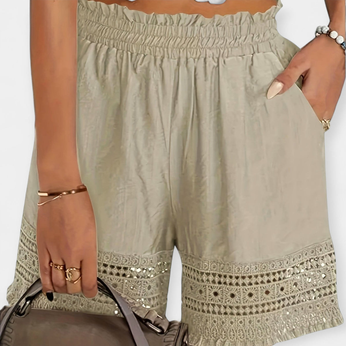 Ida | Lace-Trim Shorts
