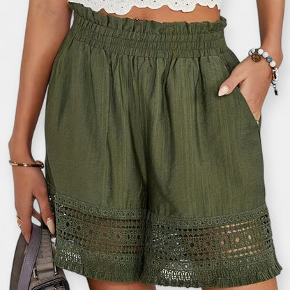 Ida | Lace-Trim Shorts
