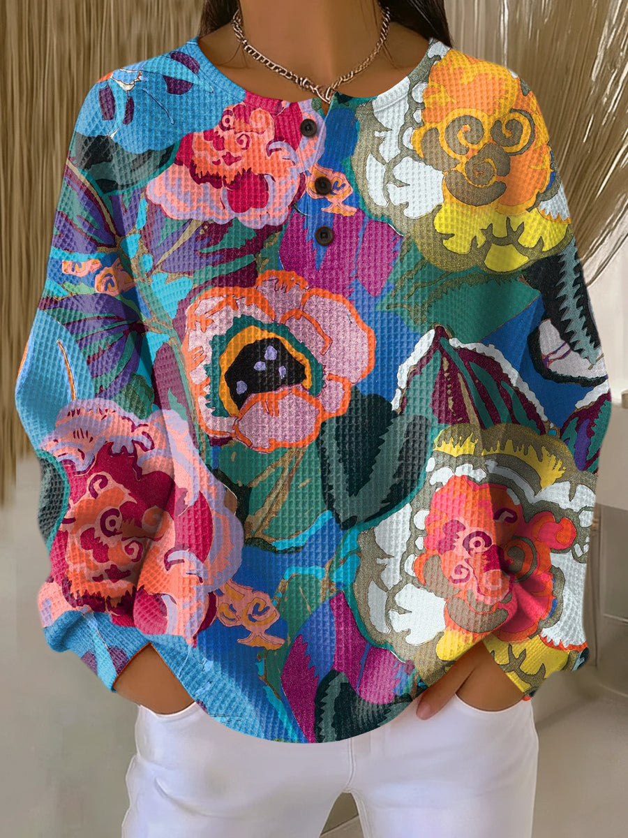 Joanna | Bold Floral Print Jumper