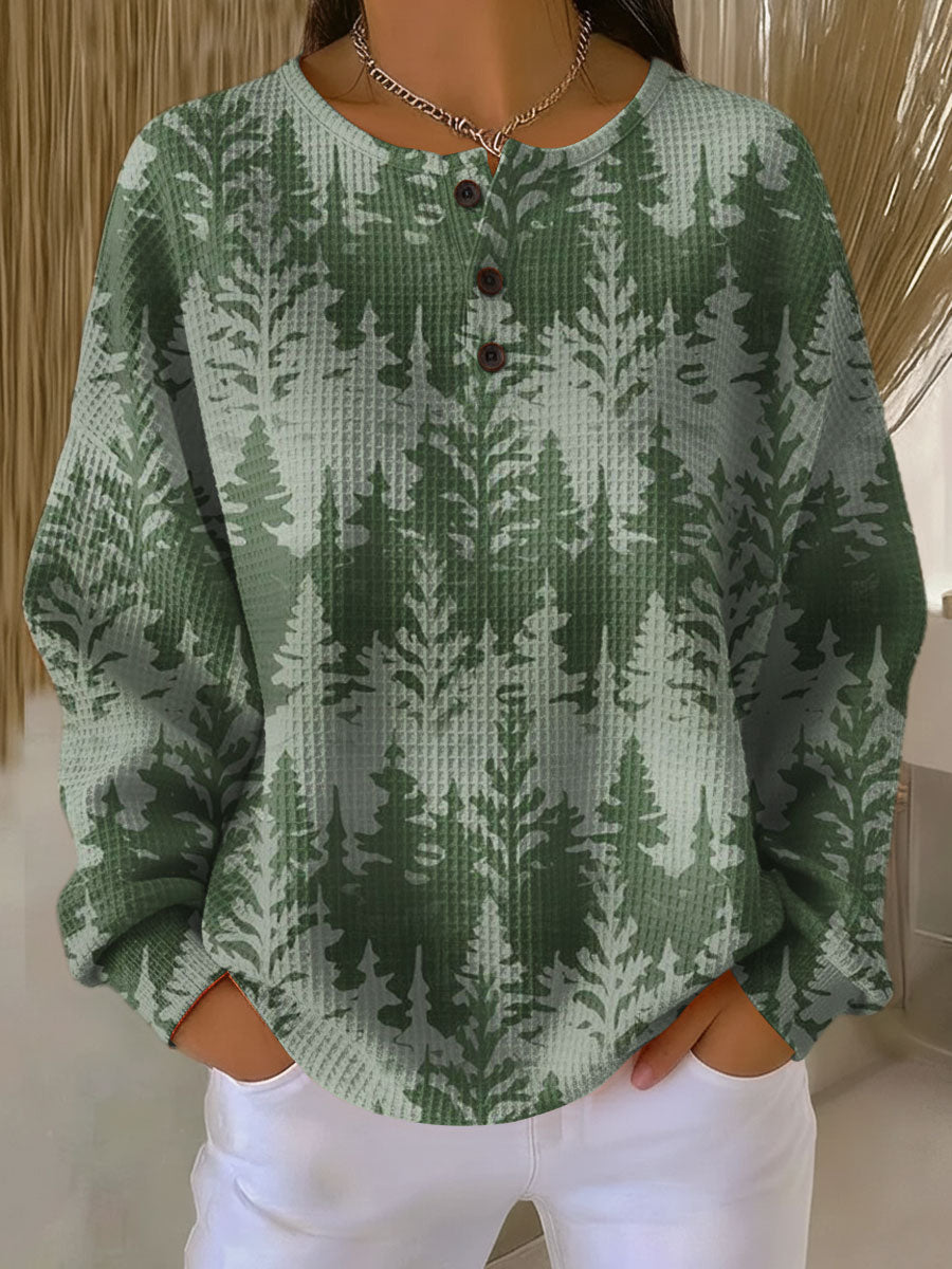Alison | Green Forest Print Jumper
