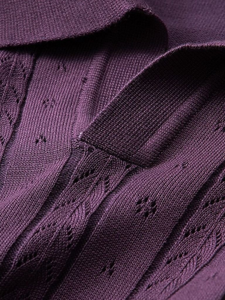 Ivor | Textured Knit Polo Shirt