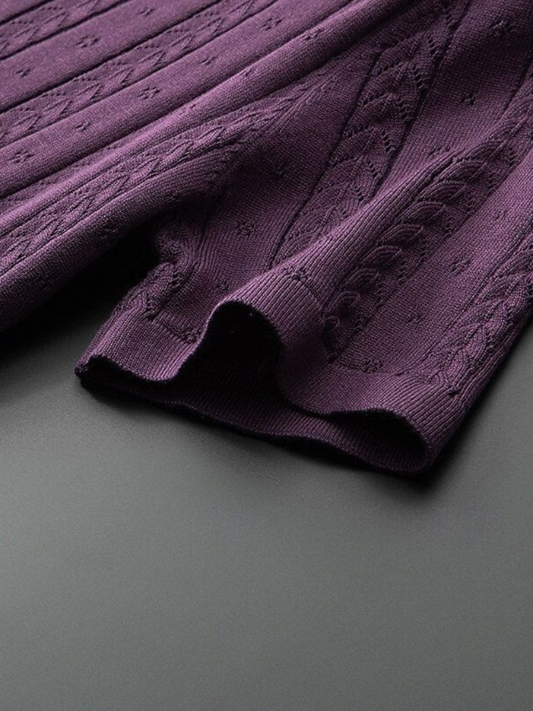 Ivor | Textured Knit Polo Shirt