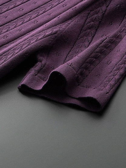 Ivor | Textured Knit Polo Shirt