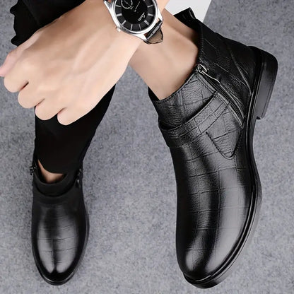Jarvis | Brown Buckle Ankle Boots