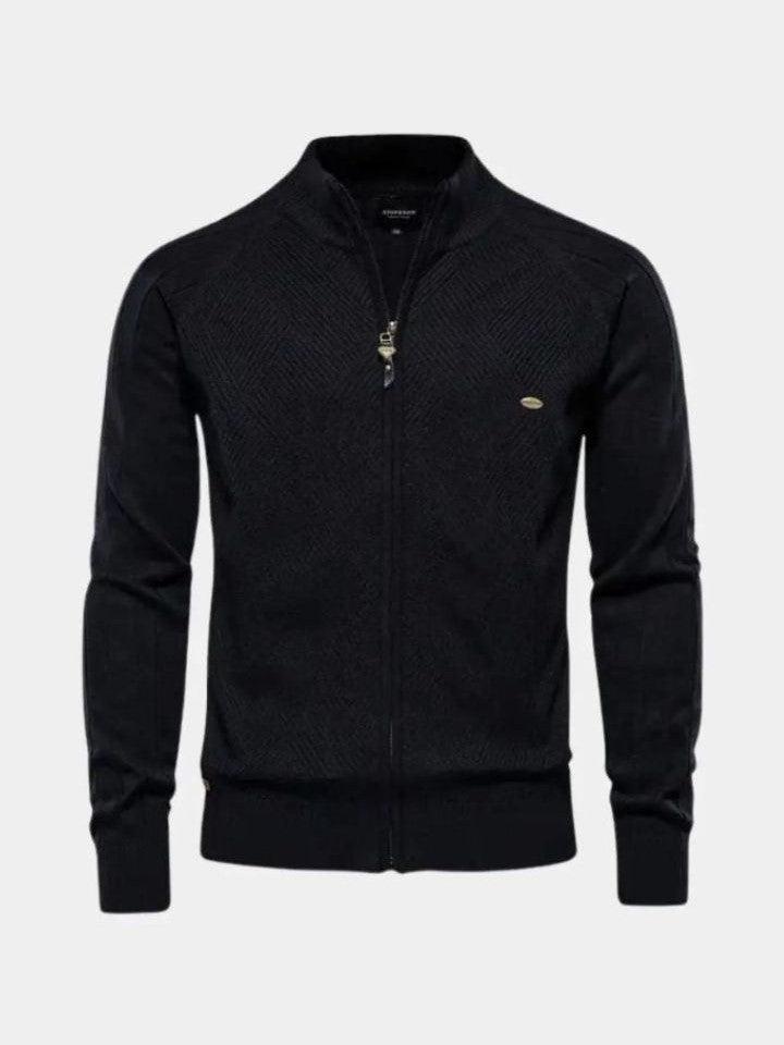 James | Taupe Zip Knit Jacket