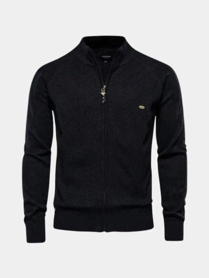 James | Taupe Zip Knit Jacket