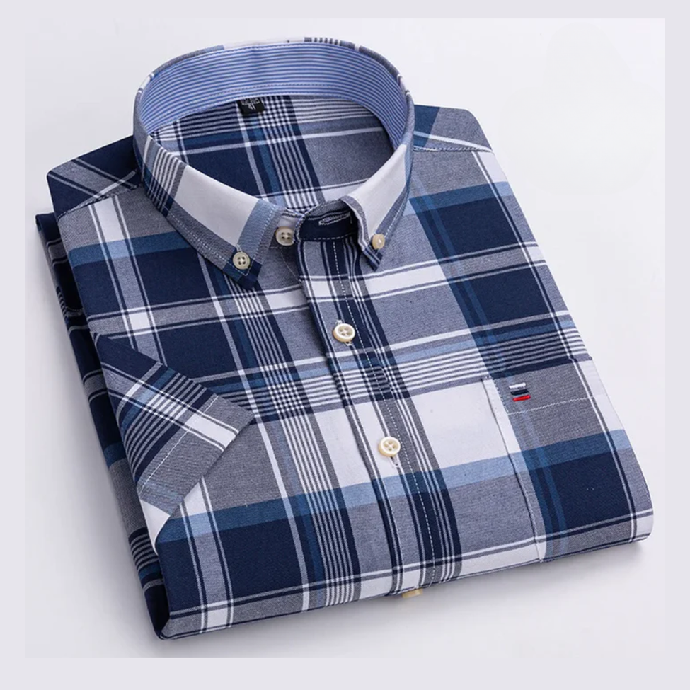 James | Light Blue Pinstripe Shirt