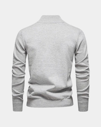 Jacob | Light Grey Half-Zip Jumper