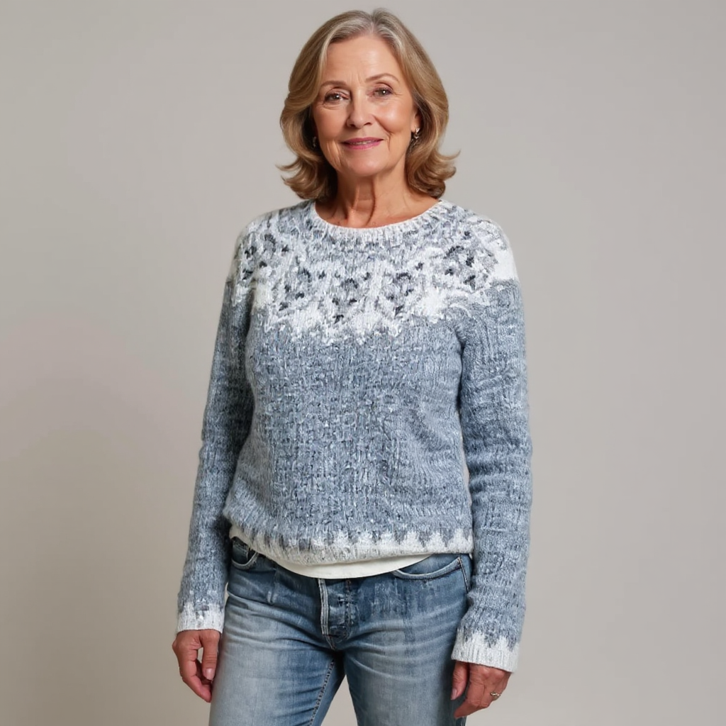 Jamie | Pale Blue Textured Knit Jumper