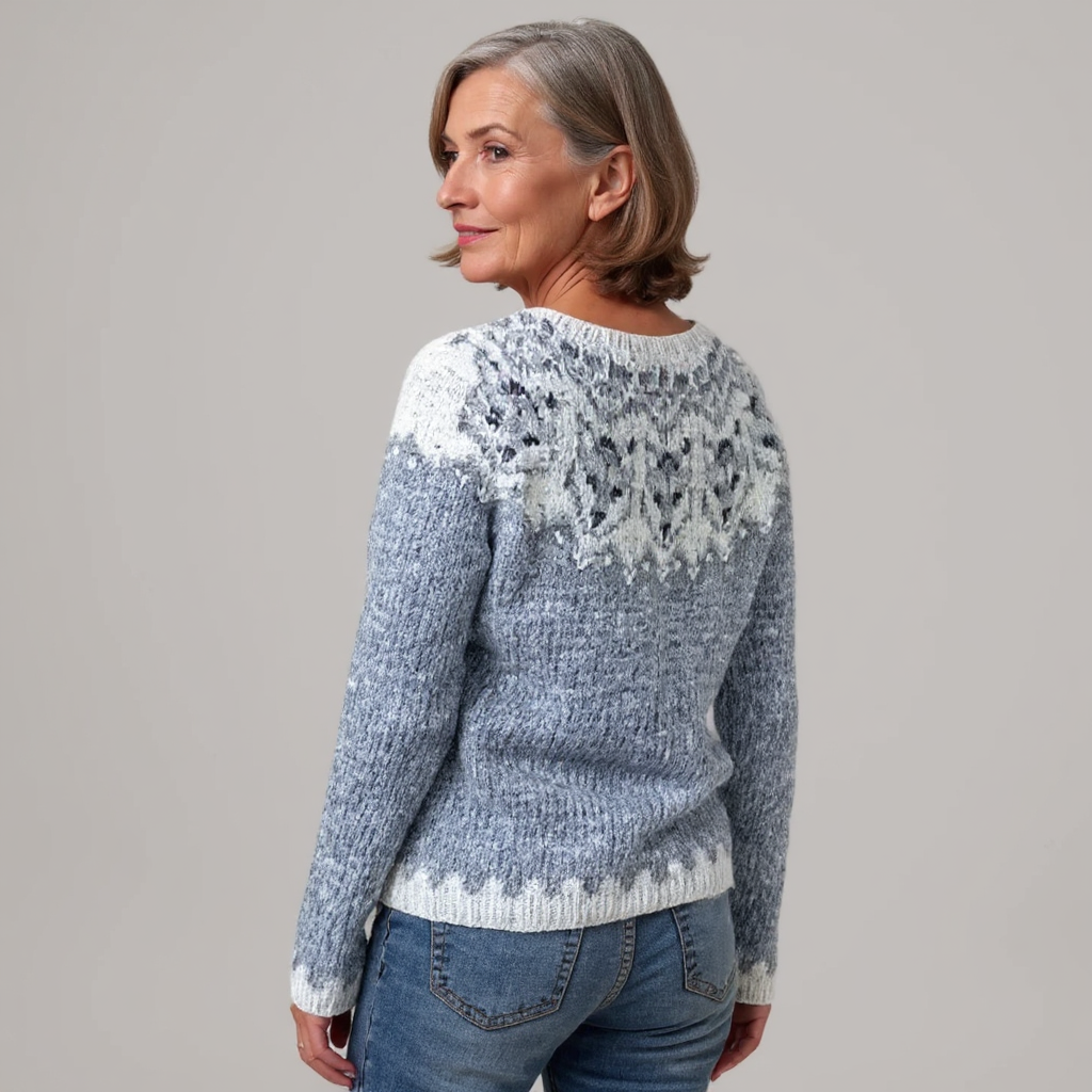 Jamie | Pale Blue Textured Knit Jumper