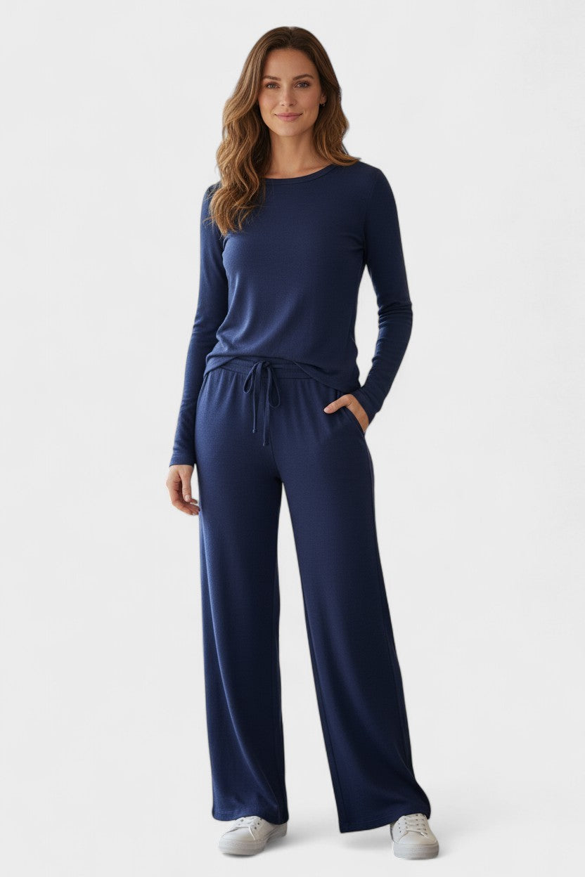 Janice | Long-Sleeve Top & Wide-Leg Trouser Set