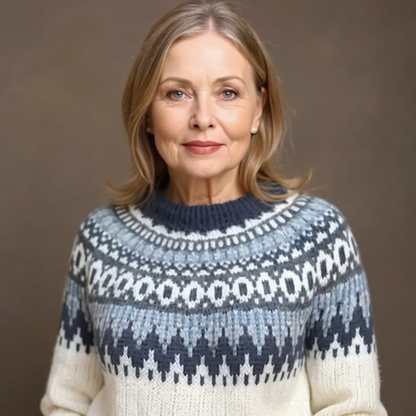 Janet | Ivory & Navy Fair Isle Jumper