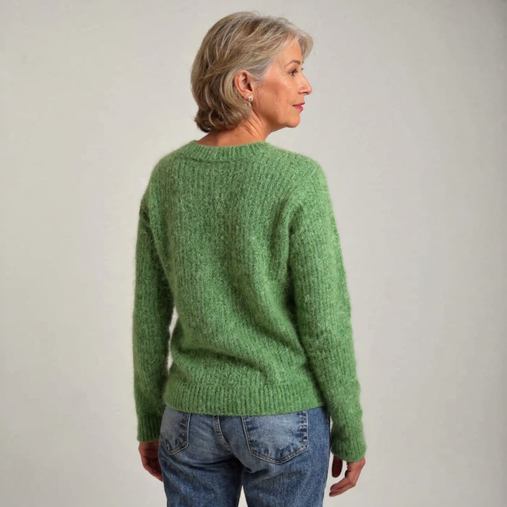 Jennifer | Green Sheep Motif Knit Jumper