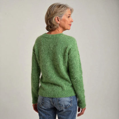 Jennifer | Green Sheep Motif Knit Jumper