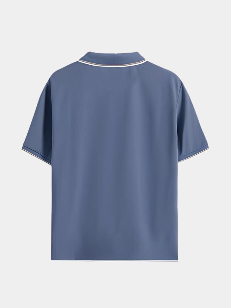 Jeremy | Black Open-Collar Polo