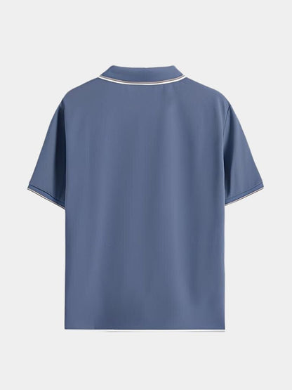 Jeremy | Black Open-Collar Polo