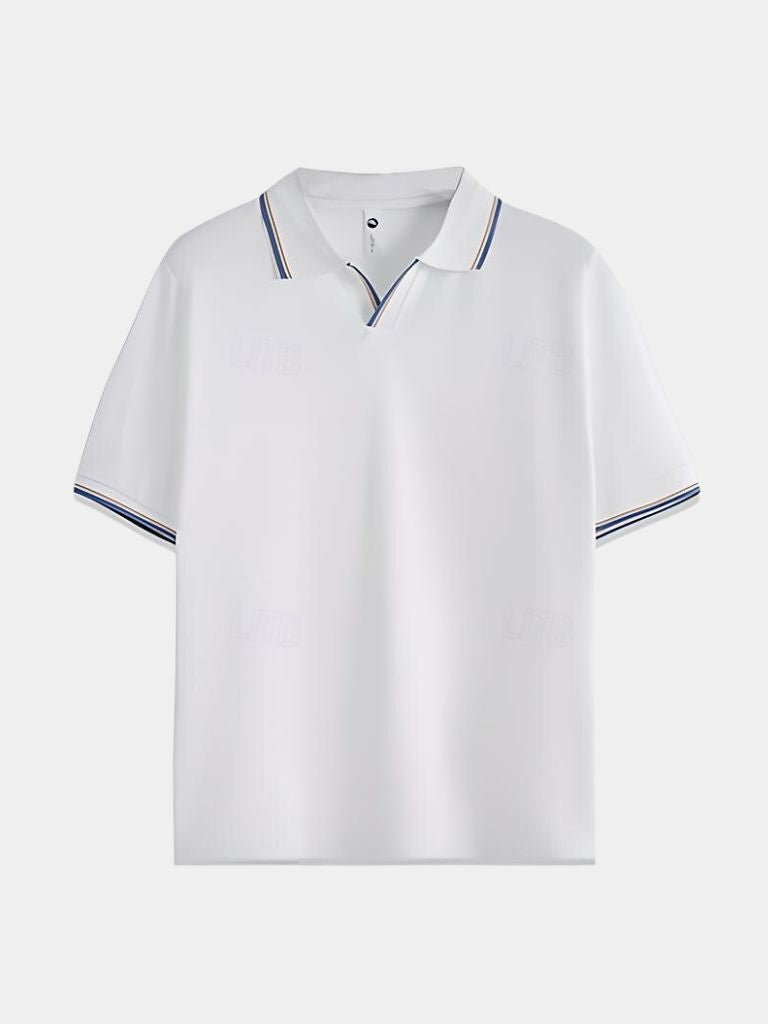 Jeremy | Black Open-Collar Polo