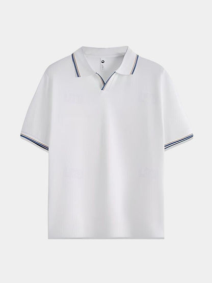 Jeremy | Black Open-Collar Polo