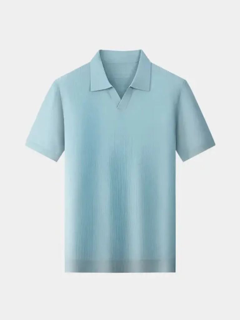 Jerome | Open-Collar Short-Sleeve Top