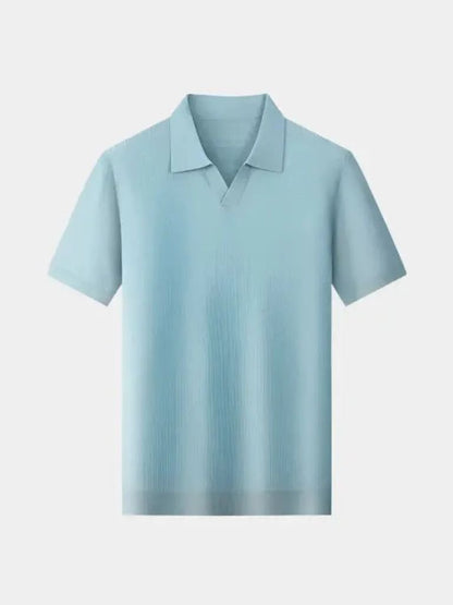 Jerome | Open-Collar Short-Sleeve Top