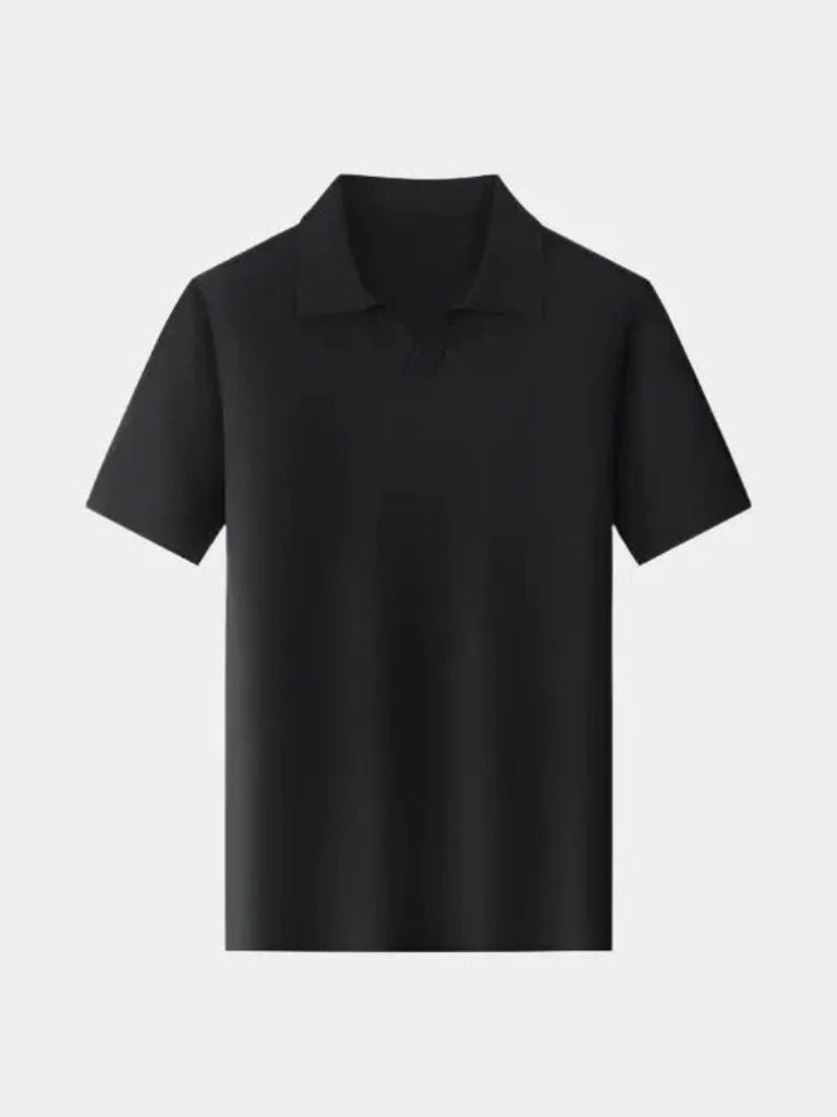 Jerome | Open-Collar Short-Sleeve Top