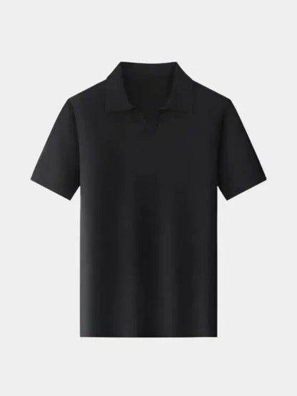 Jerome | Open-Collar Short-Sleeve Top