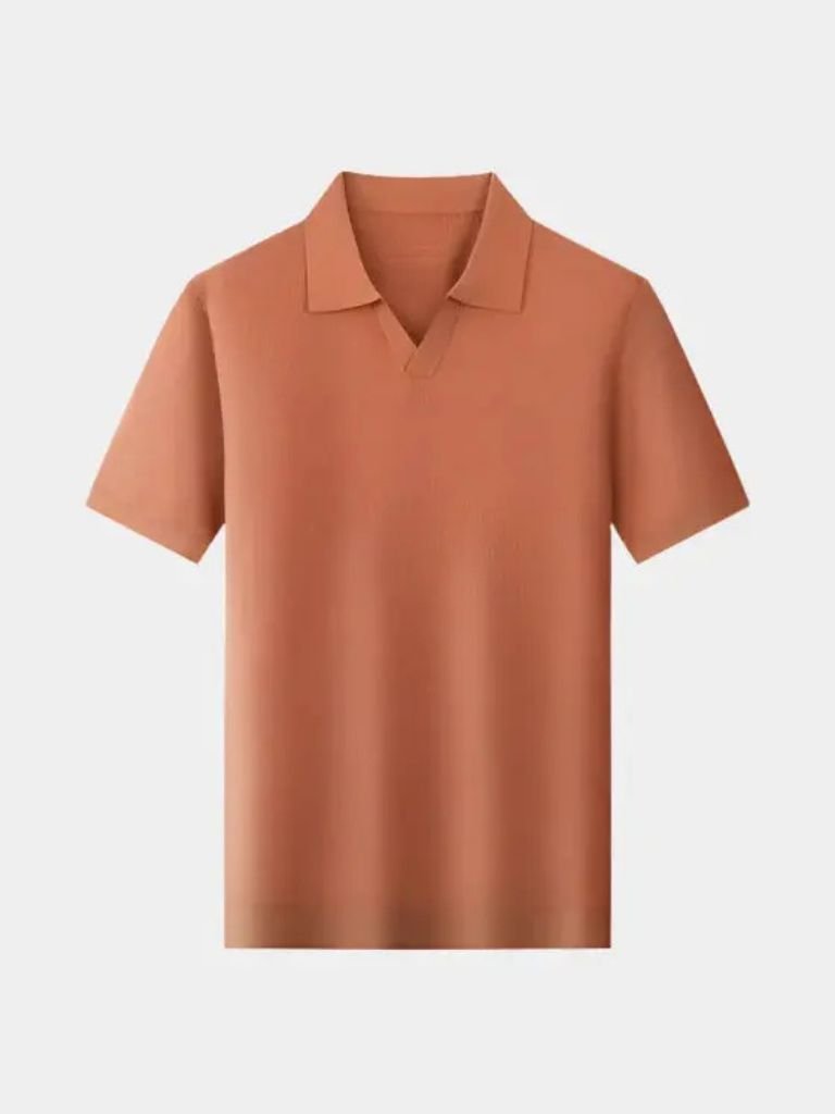 Jerome | Open-Collar Short-Sleeve Top