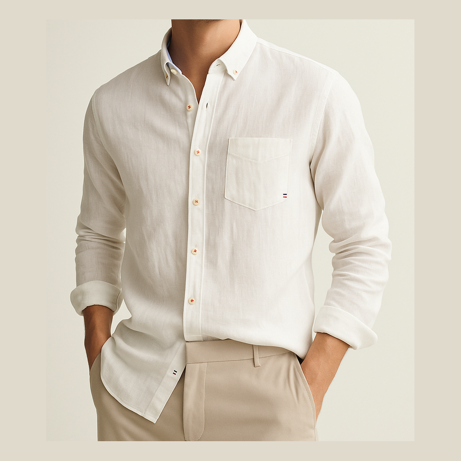 Peter | Cream Casual Button-Down Shirt