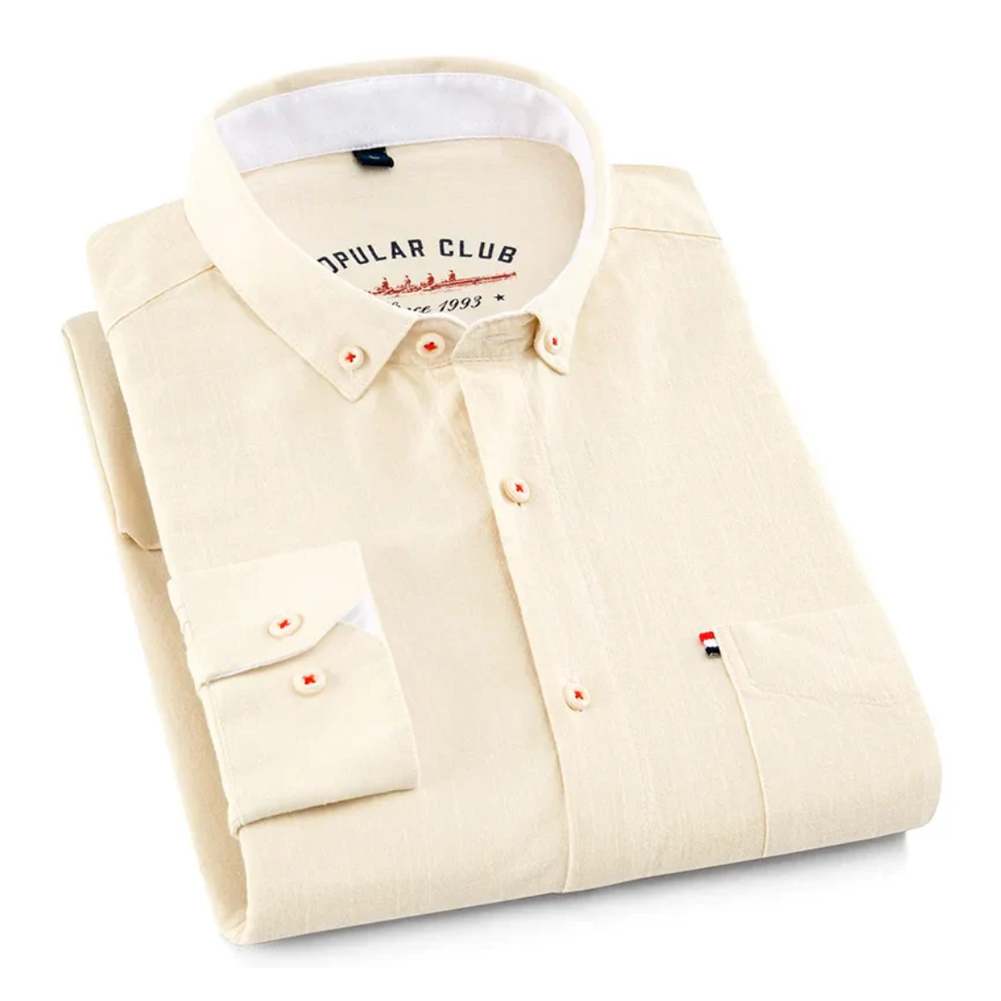 Peter | Cream Casual Button-Down Shirt