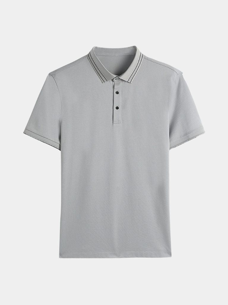 Joel | Black Contrast-Trim Polo