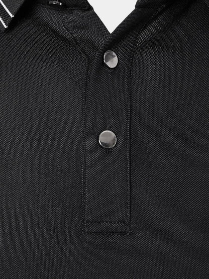 Joel | Black Contrast-Trim Polo