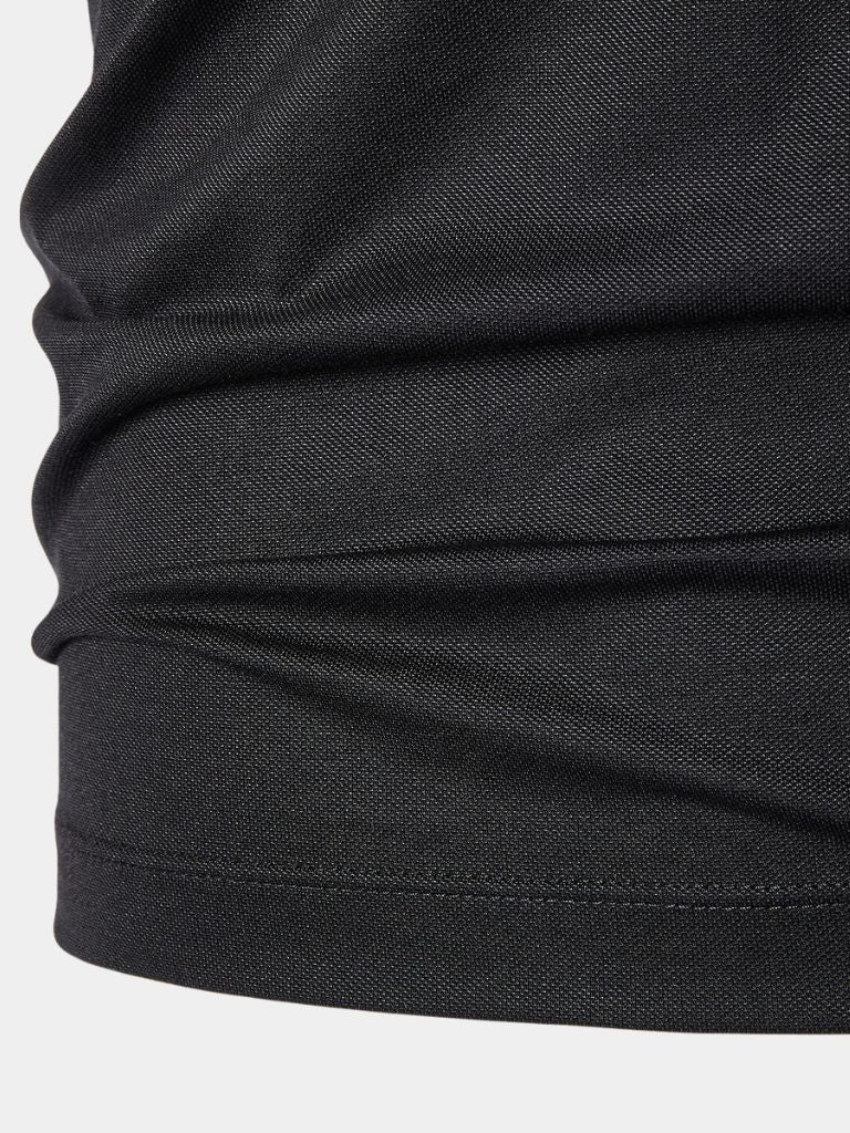 Joel | Black Contrast-Trim Polo
