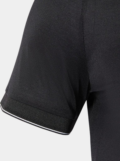 Joel | Black Contrast-Trim Polo