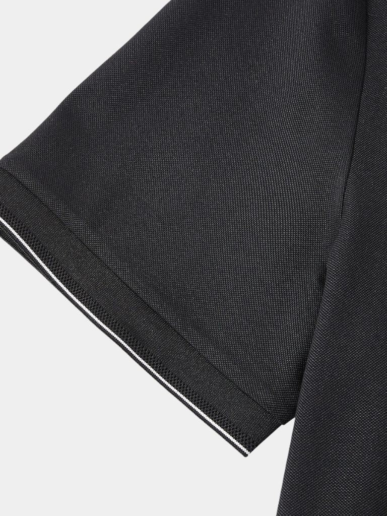 Joel | Black Contrast-Trim Polo
