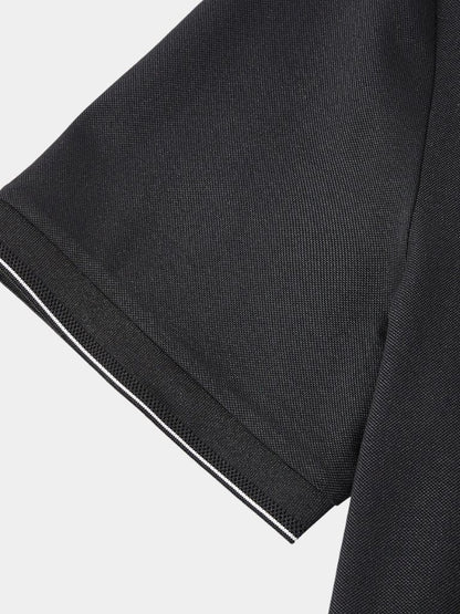Joel | Black Contrast-Trim Polo