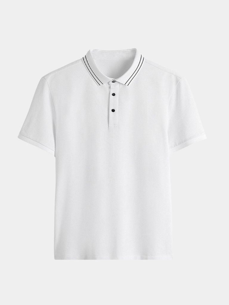 Joel | Black Contrast-Trim Polo