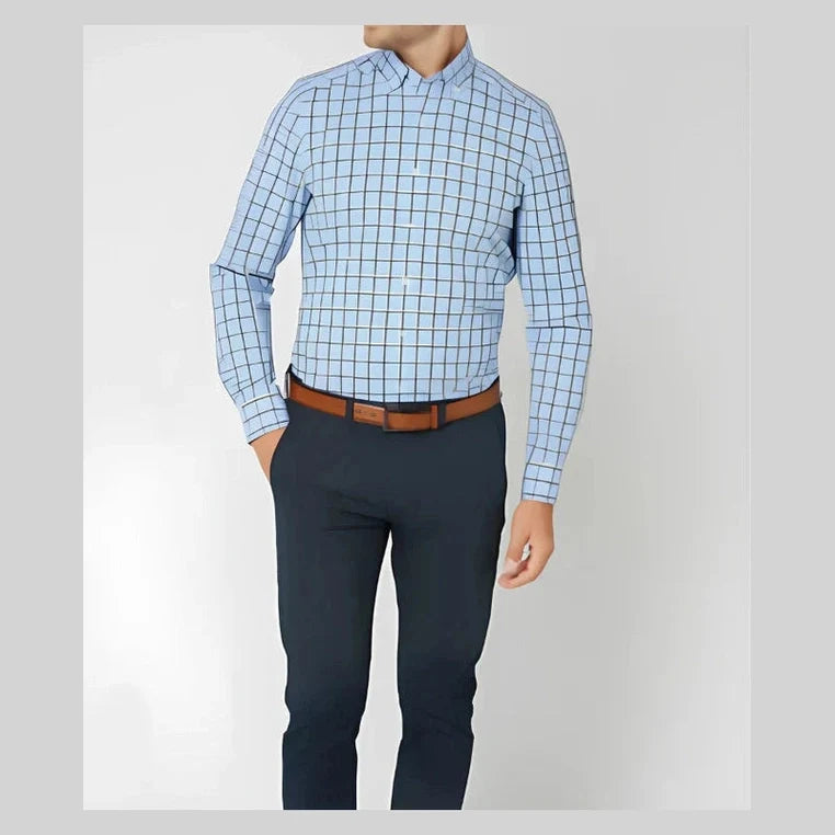 John | Navy & Red Check Shirt