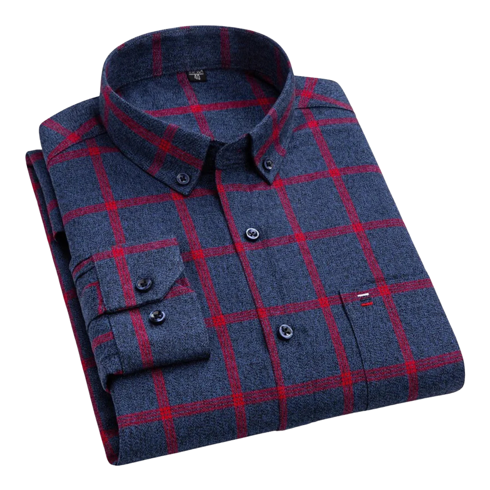 John | Navy & Red Check Shirt