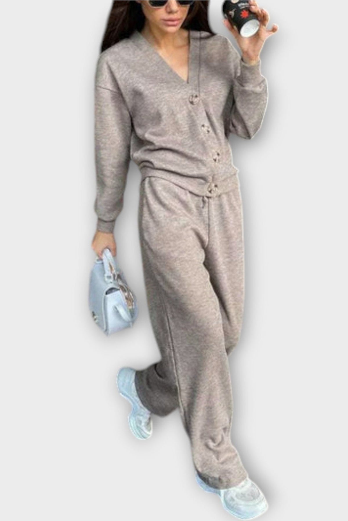 Joanne | Button Cardigan & Trouser Set