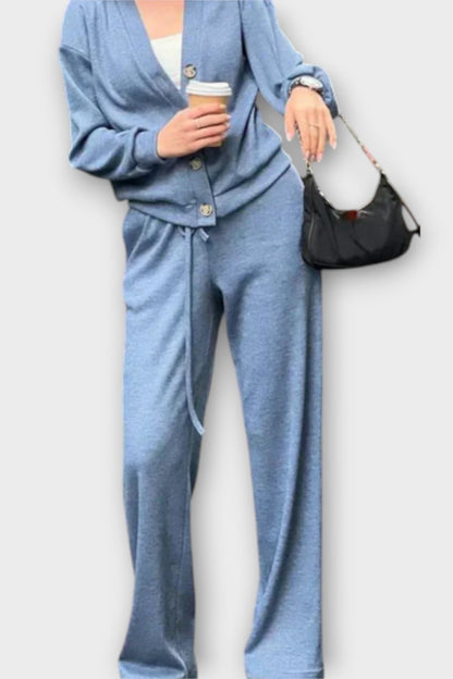 Joanne | Button Cardigan & Trouser Set