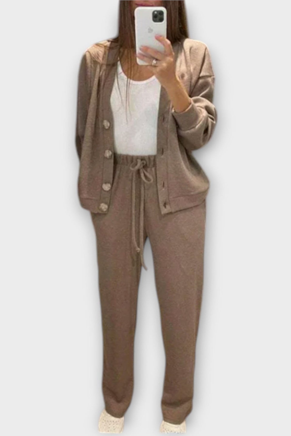 Joanne | Button Cardigan & Trouser Set