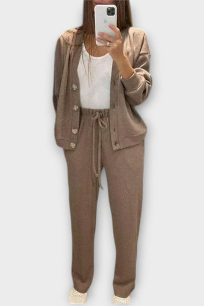 Joanne | Button Cardigan & Trouser Set